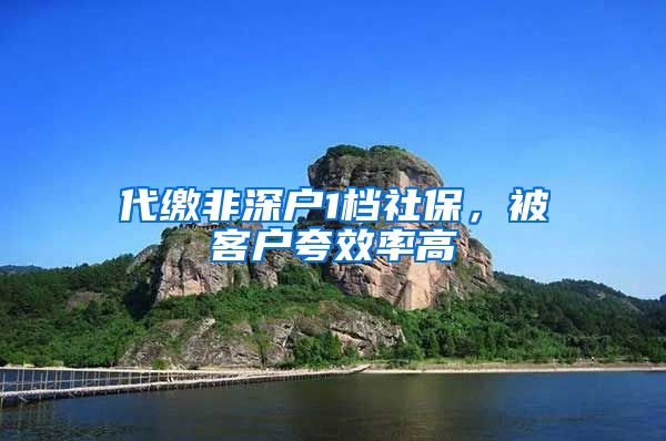 代缴非深户1档社保，被客户夸效率高