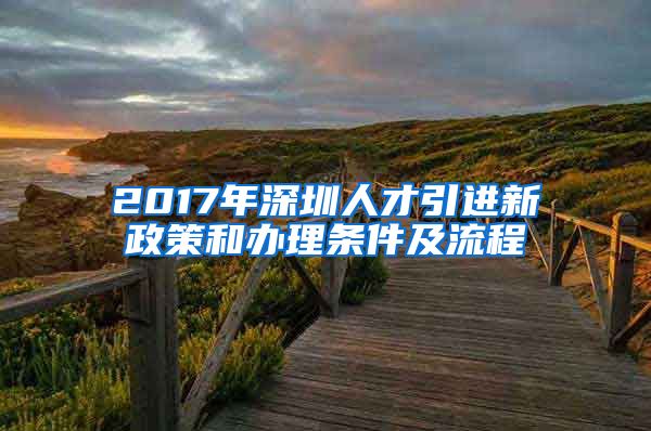 2017年深圳人才引进新政策和办理条件及流程