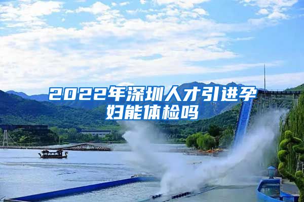 2022年深圳人才引进孕妇能体检吗