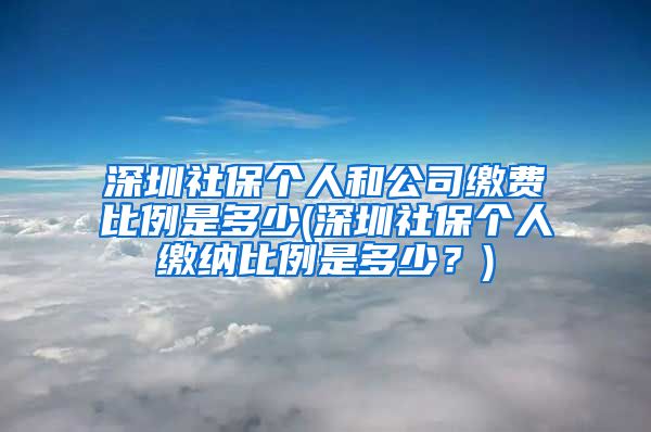 深圳社保个人和公司缴费比例是多少(深圳社保个人缴纳比例是多少？)