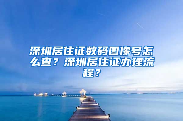 深圳居住证数码图像号怎么查？深圳居住证办理流程？