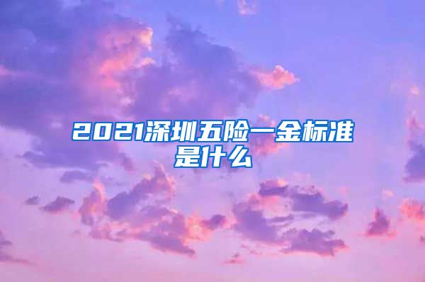 2021深圳五险一金标准是什么