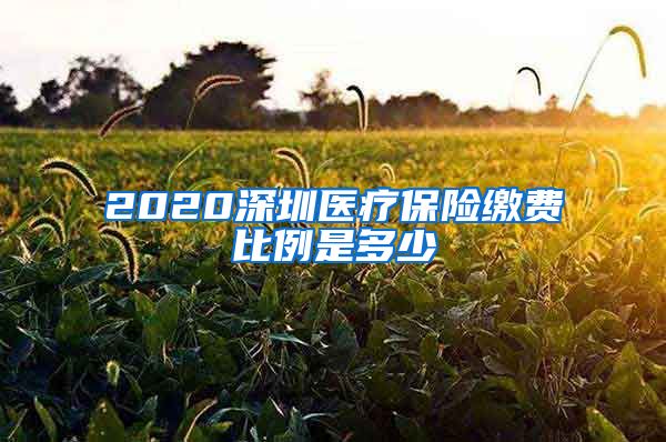 2020深圳医疗保险缴费比例是多少