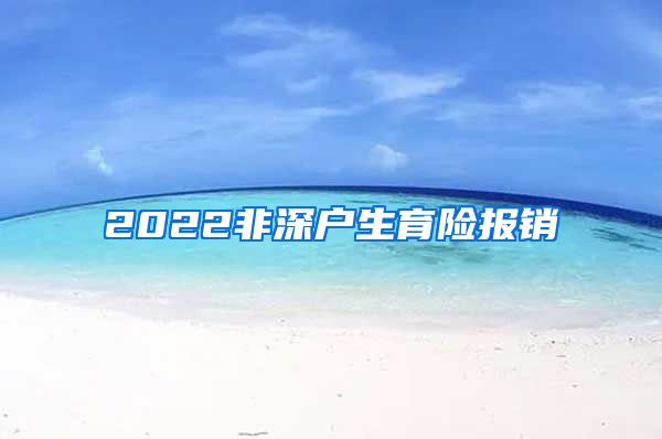 2022非深户生育险报销