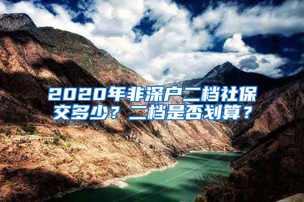 2020年非深户二档社保交多少？二档是否划算？