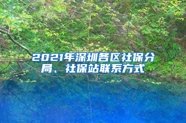 2021年深圳各区社保分局、社保站联系方式