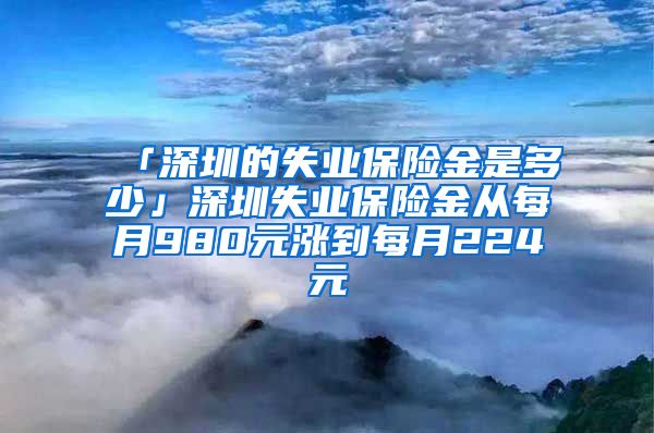 「深圳的失业保险金是多少」深圳失业保险金从每月980元涨到每月224元