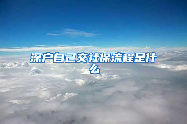 深户自己交社保流程是什么