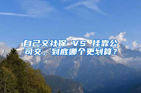 自己交社保 VS 挂靠公司交，到底哪个更划算？