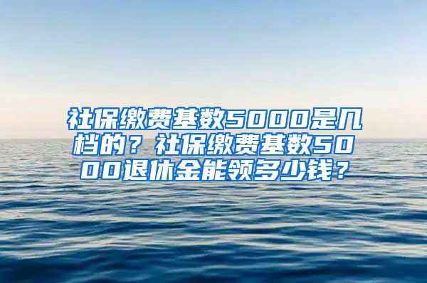 社保缴费基数5000是几档的？社保缴费基数5000退休金能领多少钱？