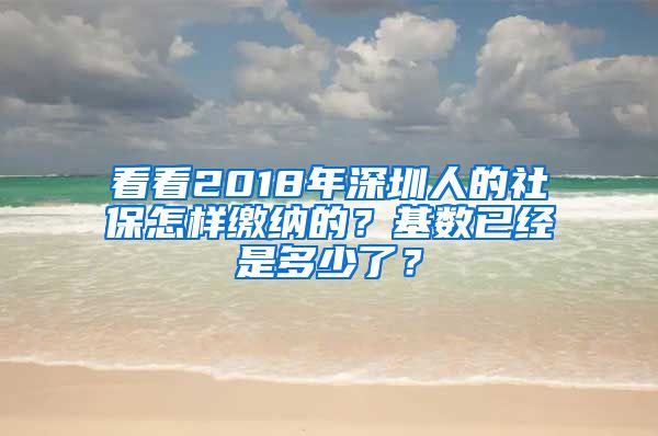 看看2018年深圳人的社保怎样缴纳的？基数已经是多少了？