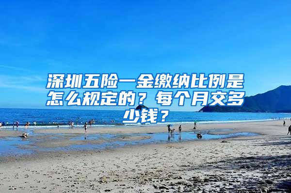 深圳五险一金缴纳比例是怎么规定的？每个月交多少钱？