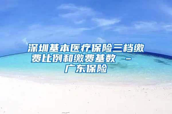 深圳基本医疗保险三档缴费比例和缴费基数 – 广东保险