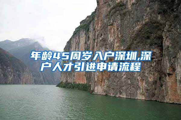 年龄45周岁入户深圳,深户人才引进申请流程