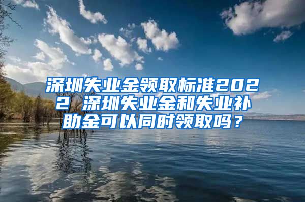 深圳失业金领取标准2022 深圳失业金和失业补助金可以同时领取吗？