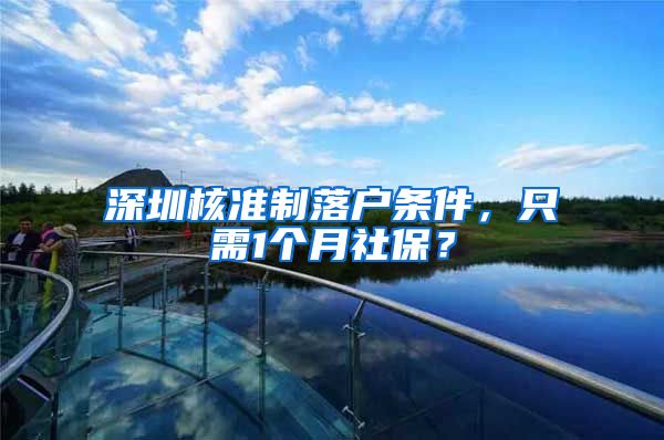 深圳核准制落户条件，只需1个月社保？