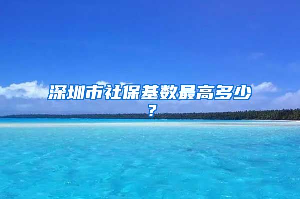 深圳市社保基数最高多少？