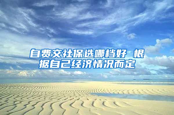 自费交社保选哪档好 根据自己经济情况而定