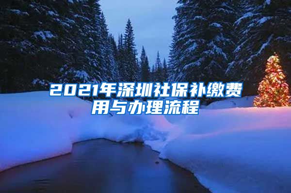 2021年深圳社保补缴费用与办理流程