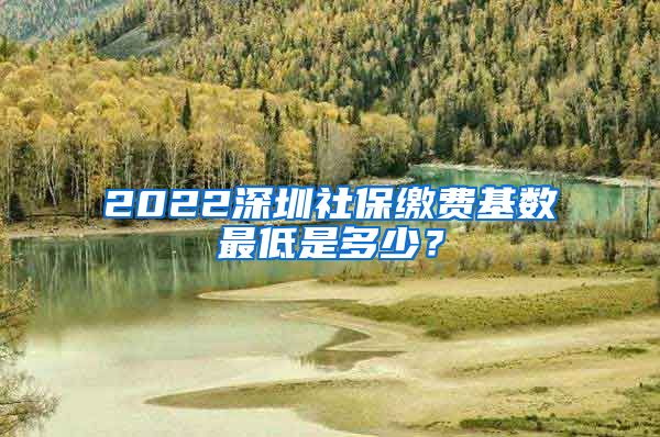 2022深圳社保缴费基数最低是多少？