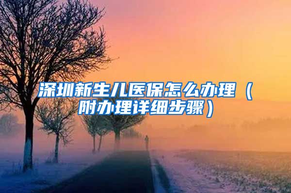 深圳新生儿医保怎么办理（附办理详细步骤）