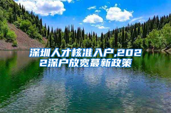 深圳人才核准入户,2022深户放宽蕞新政策