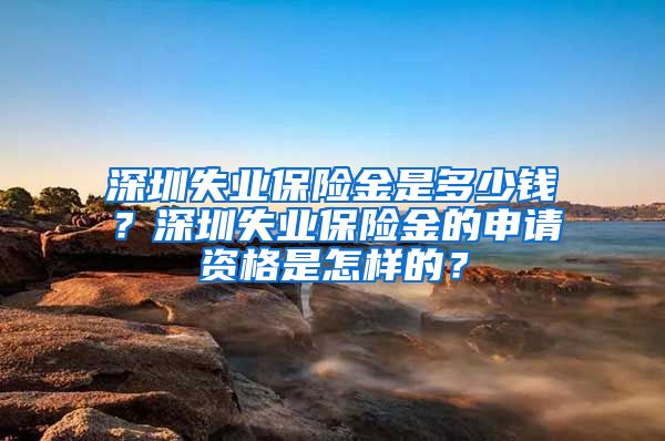 深圳失业保险金是多少钱？深圳失业保险金的申请资格是怎样的？