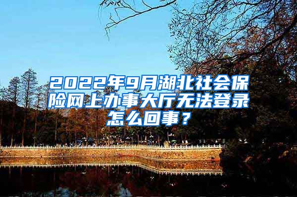 2022年9月湖北社会保险网上办事大厅无法登录怎么回事？