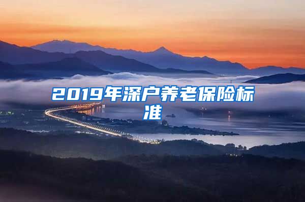 2019年深户养老保险标准