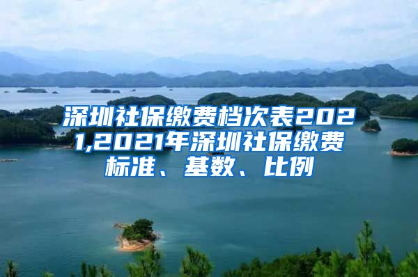 深圳社保缴费档次表2021,2021年深圳社保缴费标准、基数、比例