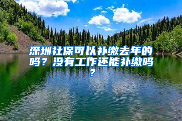 深圳社保可以补缴去年的吗？没有工作还能补缴吗？