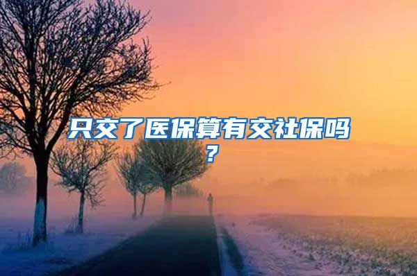 只交了医保算有交社保吗？