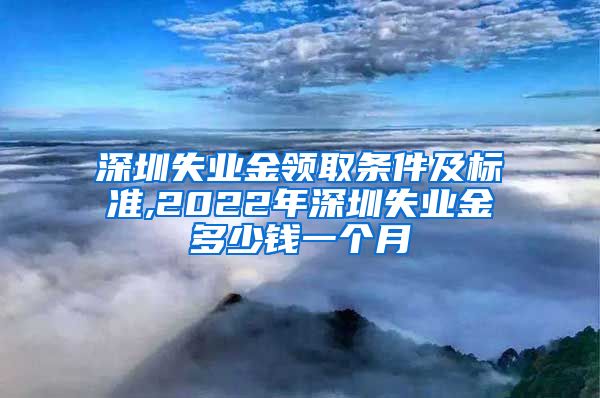 深圳失业金领取条件及标准,2022年深圳失业金多少钱一个月