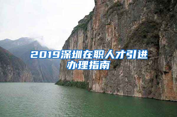 2019深圳在职人才引进办理指南