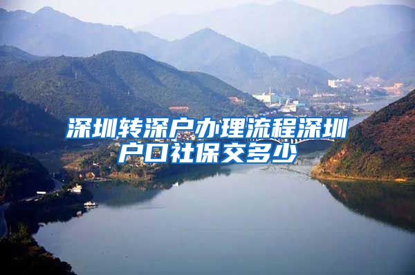 深圳转深户办理流程深圳户口社保交多少