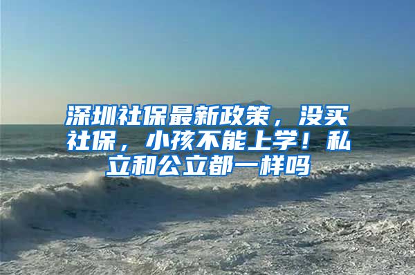 深圳社保最新政策，没买社保，小孩不能上学！私立和公立都一样吗