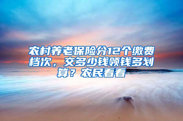 农村养老保险分12个缴费档次，交多少钱领钱多划算？农民看看