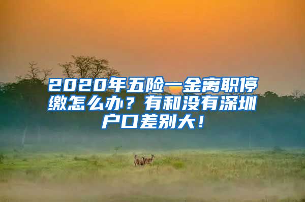 2020年五险一金离职停缴怎么办？有和没有深圳户口差别大！