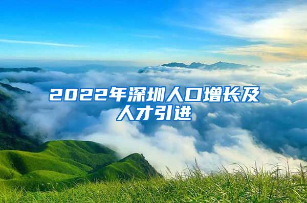 2022年深圳人口增长及人才引进