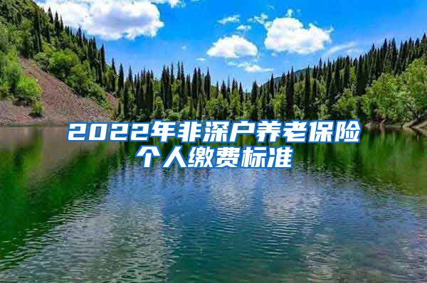 2022年非深户养老保险个人缴费标准