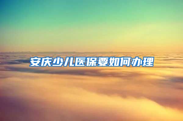 安庆少儿医保要如何办理