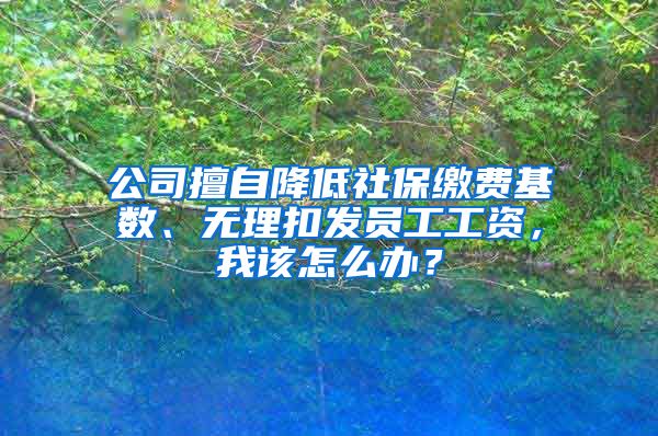 公司擅自降低社保缴费基数、无理扣发员工工资，我该怎么办？