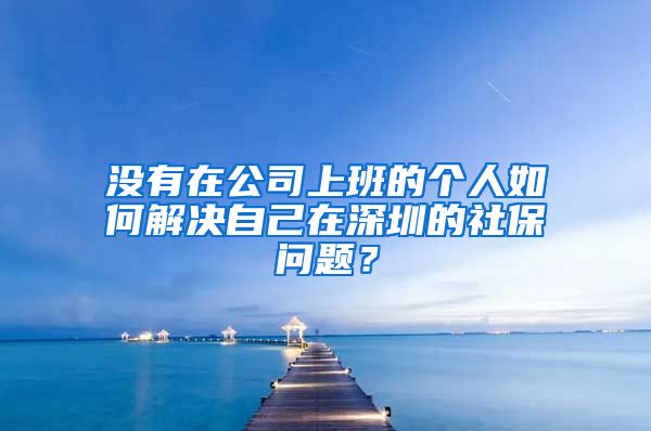 没有在公司上班的个人如何解决自己在深圳的社保问题？