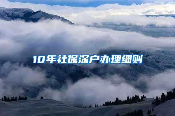 10年社保深户办理细则