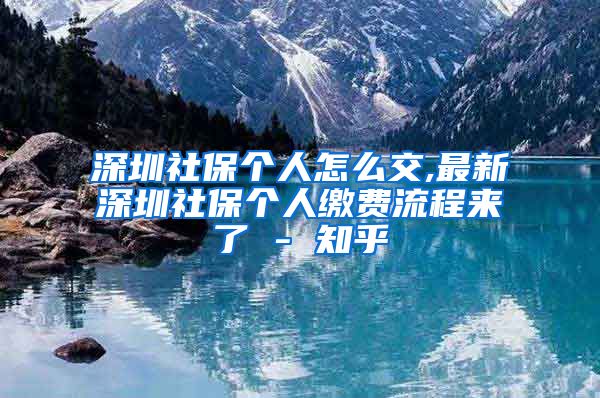 深圳社保个人怎么交,最新深圳社保个人缴费流程来了 - 知乎