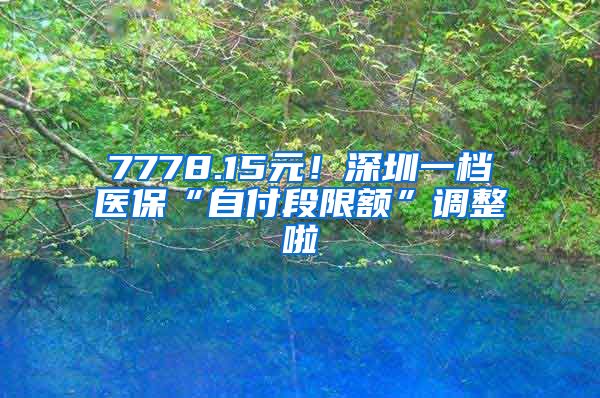 7778.15元！深圳一档医保“自付段限额”调整啦