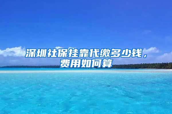 深圳社保挂靠代缴多少钱，费用如何算