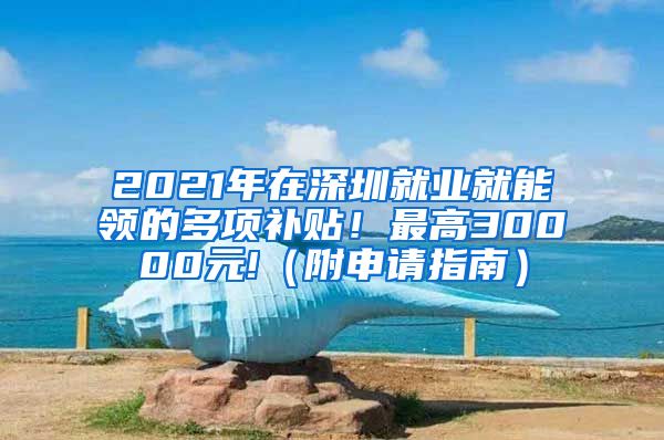 2021年在深圳就业就能领的多项补贴！最高30000元!（附申请指南）