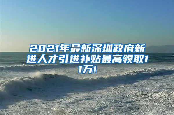 2021年最新深圳政府新进人才引进补贴最高领取11万!