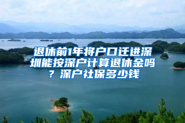 退休前1年将户口迁进深圳能按深户计算退休金吗？深户社保多少钱